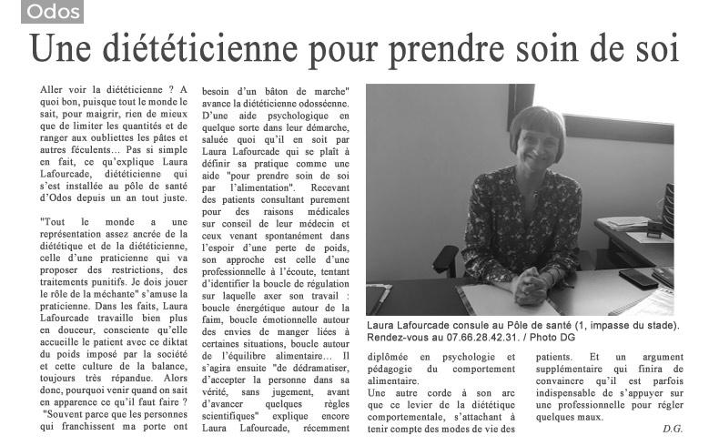 laura lafourcade diététicienne à Odos près de Tarbes hautes pyrénées